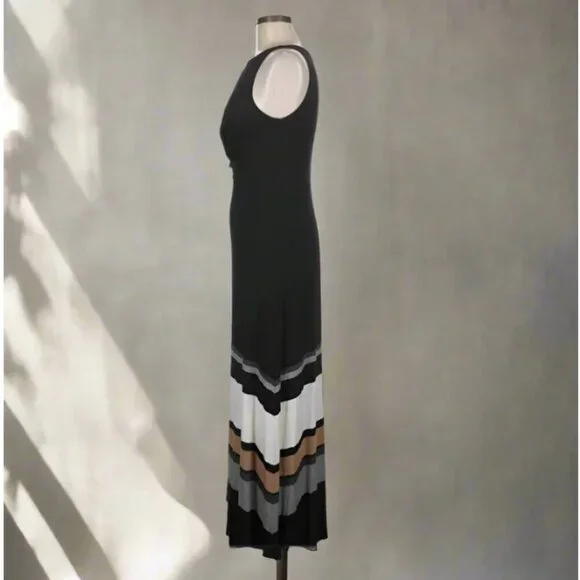 black maxi dress daytime Black Maxi Dress with Lace Detail